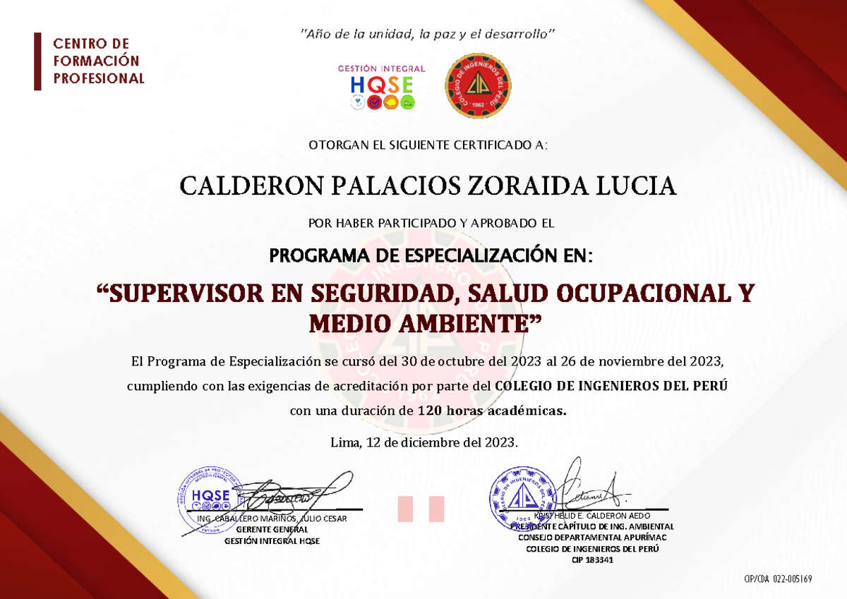 Ssoma-6 - Certificado de Especialización en Seguridad y Salud laboral - Document Preview