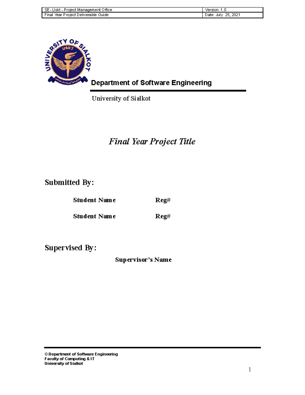 FYP Proposal Document: Final Year Project Deliverable Guide - Studocu