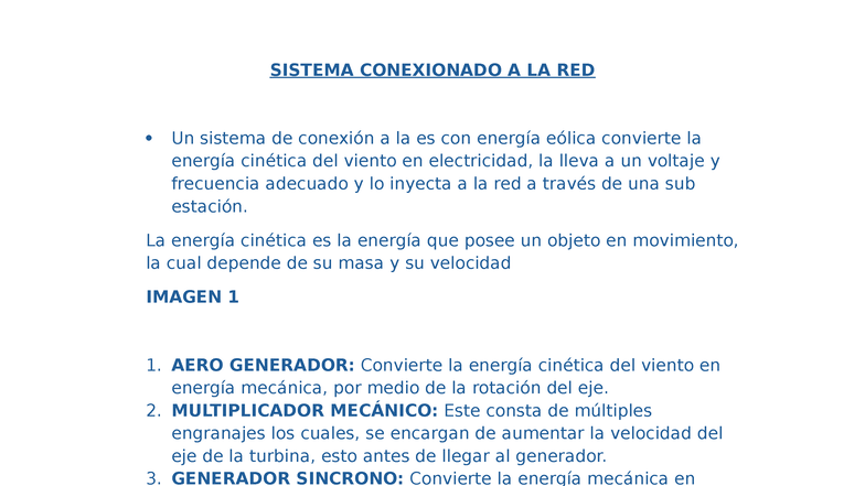 Sistema Conexionado A LA RED - SISTEMA CONEXIONADO A LA RED Un sistema ...