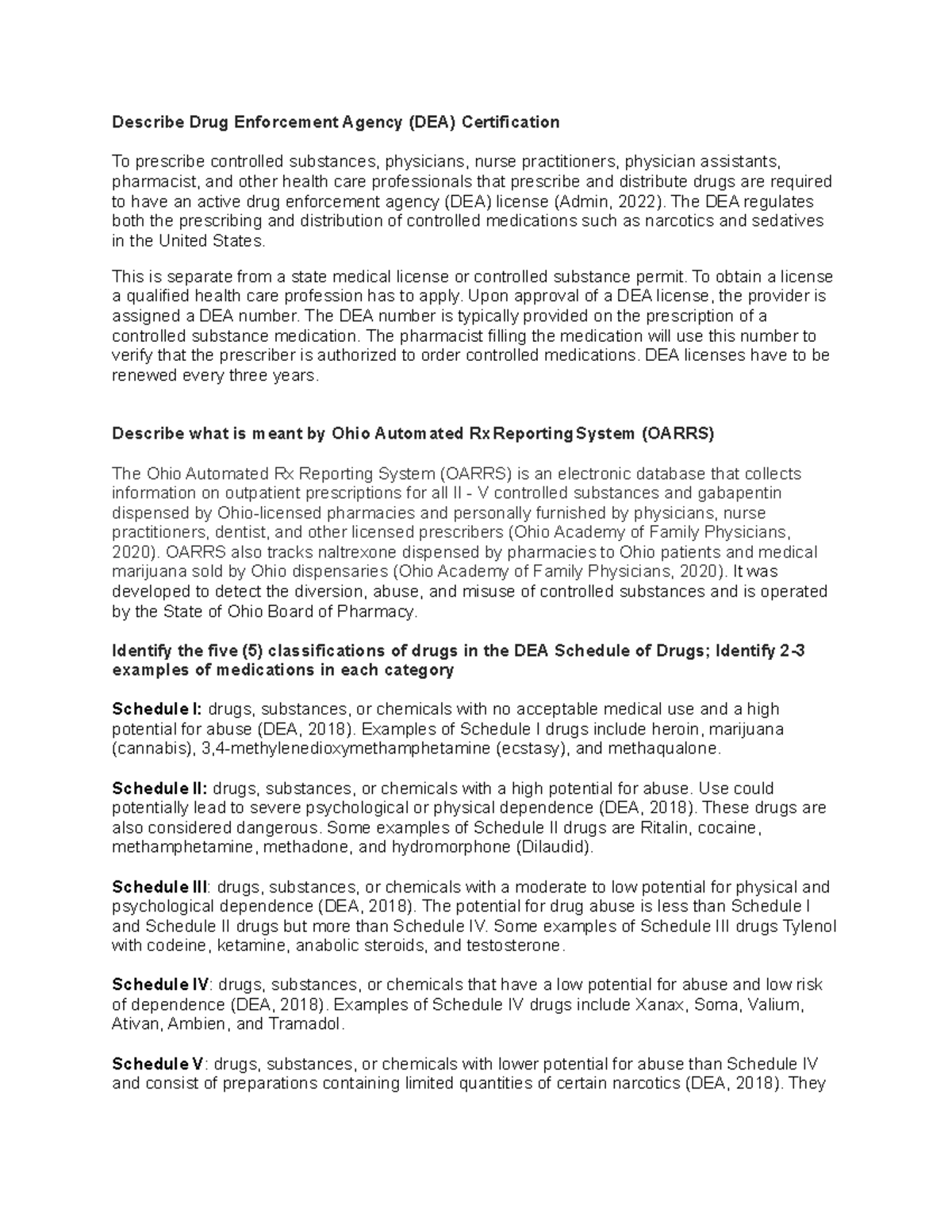 Module 3 Discussion: Understanding DEA Certification & Drug Scheduling ...