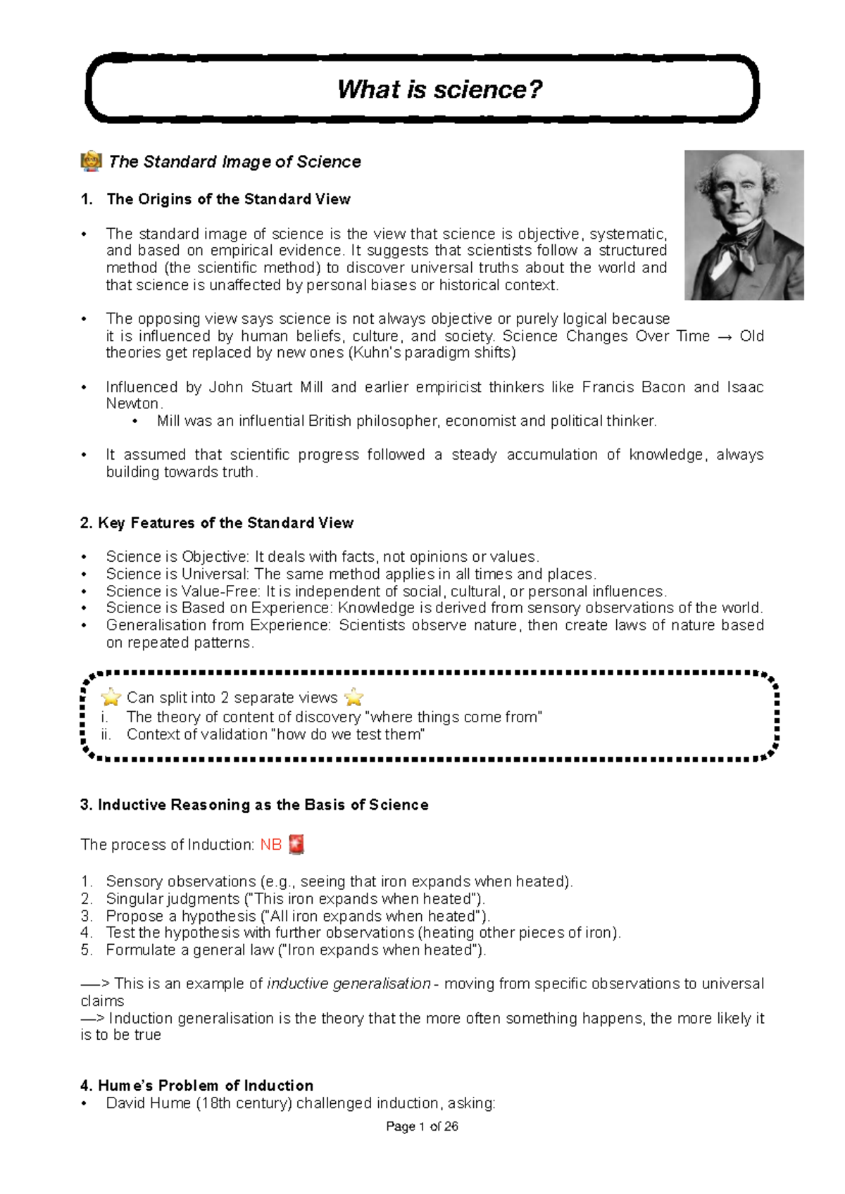 Philosophy 214 - Understanding the Standard Image of Science and Its ...