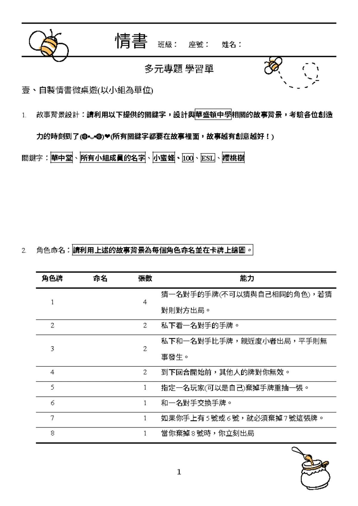 多元專題「多米諾骨牌」學習單- 如標題- 多米諾骨牌班級： 座號： 姓名： 多元專題學習單多米諾骨牌(Dominoes)又稱西洋骨牌，是一個矩形牌，以一條線將其分成兩個正方形的「末-  Studocu