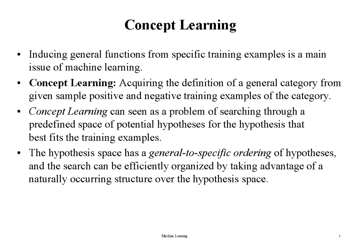 CS-405 Machine Learning: Key Concepts and Algorithms Overview - Studocu