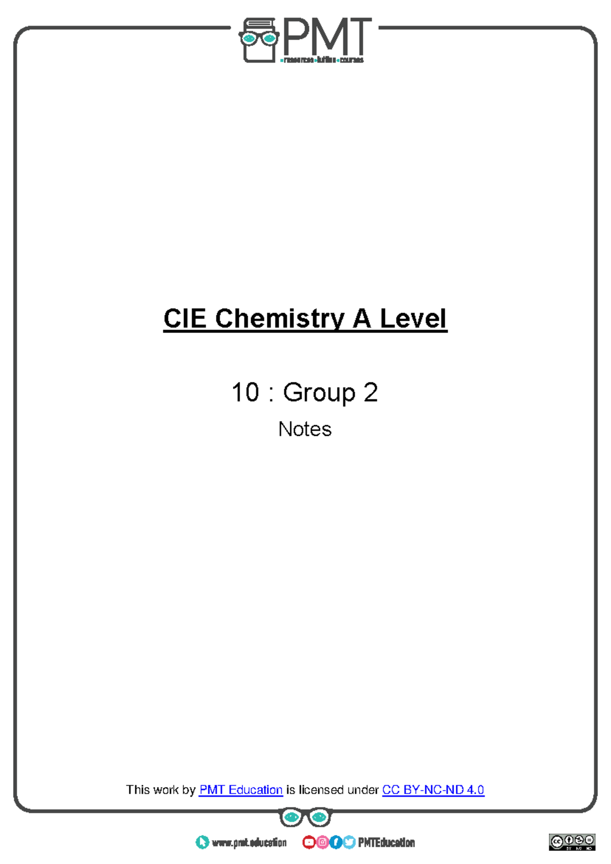 Group 2 Metals in Chemistry A Level - Summary Notes for AS Level - Studocu