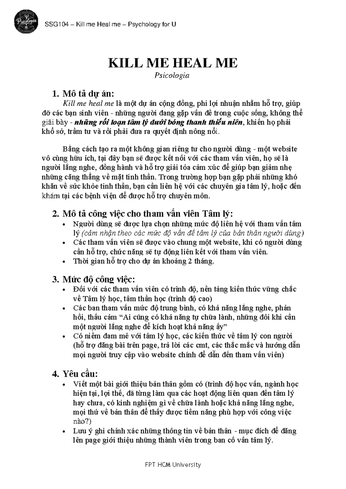 SSG104 Final Project Proposal - Kill Me Heal Me Community Initiative ...