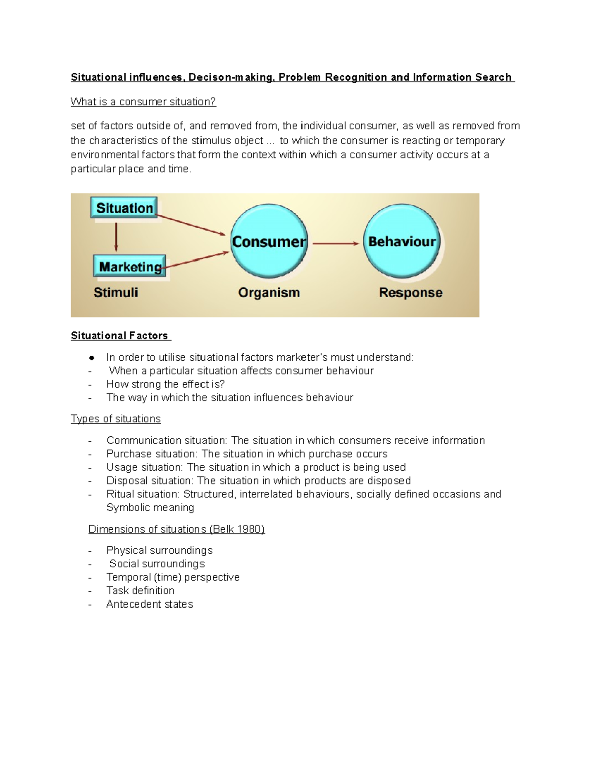 Consumer Behavior: Exploring Situational Influences and Decision-Making ...