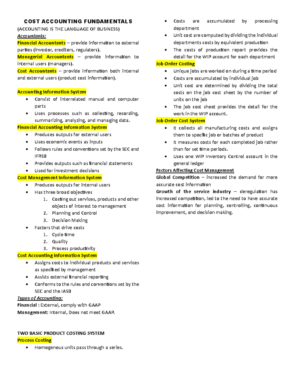 COST ACC 2025 - Comprehensive Cost Accounting Handouts for Prelim Exam ...