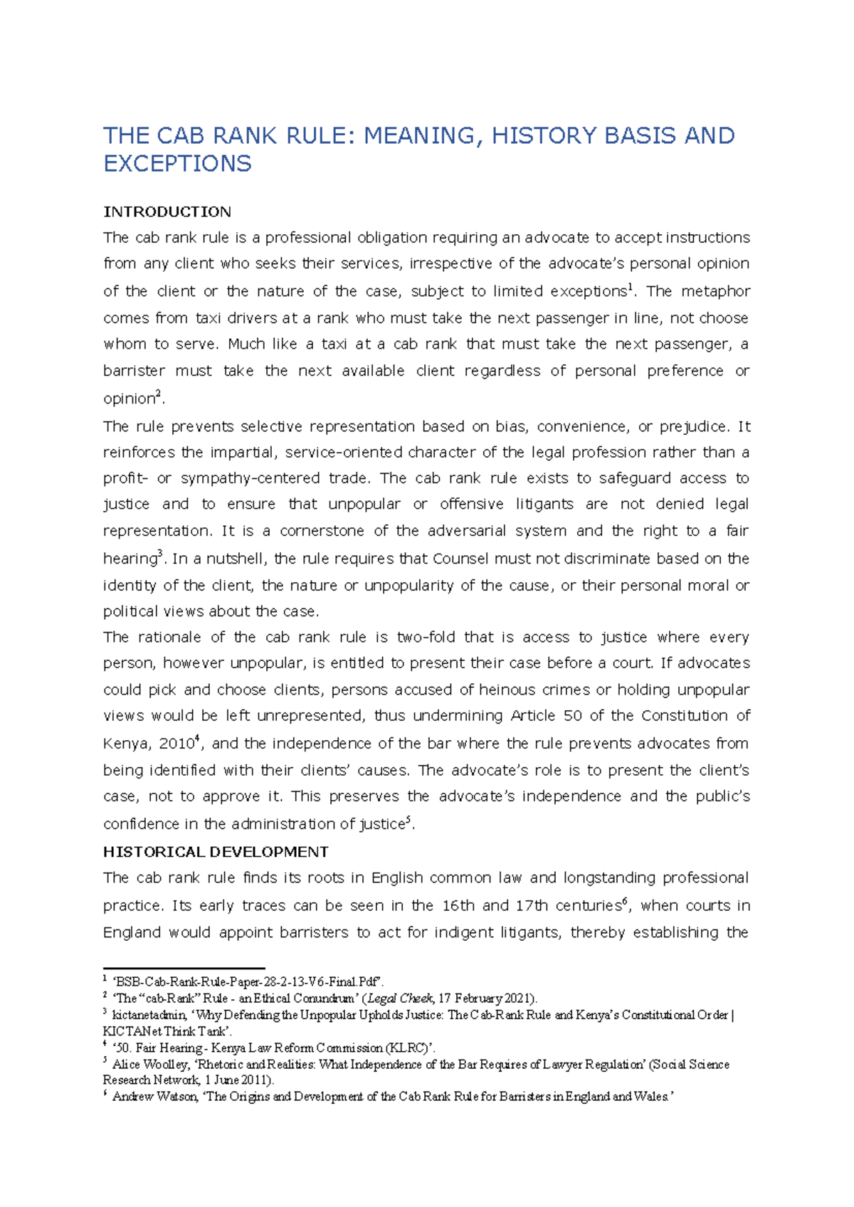 Cab Rank Rule: Meaning, History, and Exceptions - Advocacy Group 8 ...