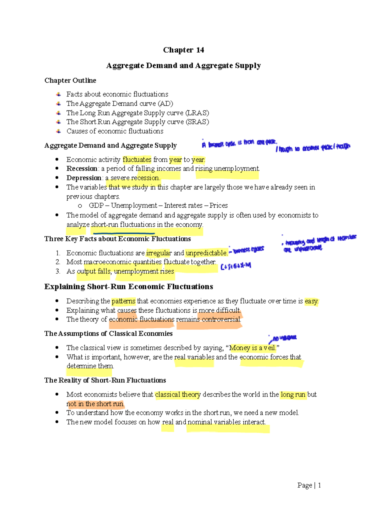 Chapter 14: Understanding Aggregate Demand and Supply Dynamics - Studocu