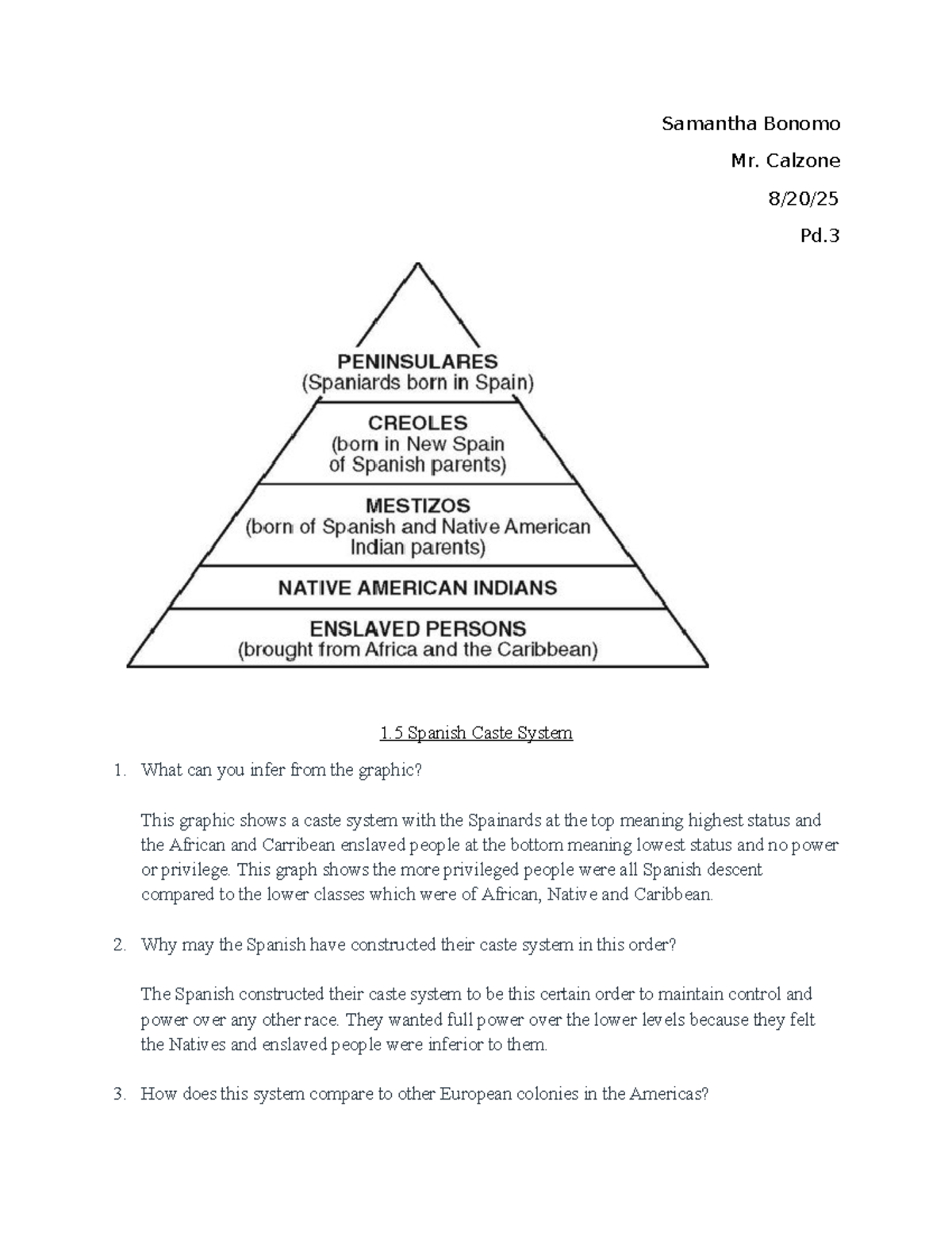 1.5 Spanish Caste System Analysis Power Dynamics in Colonial Society