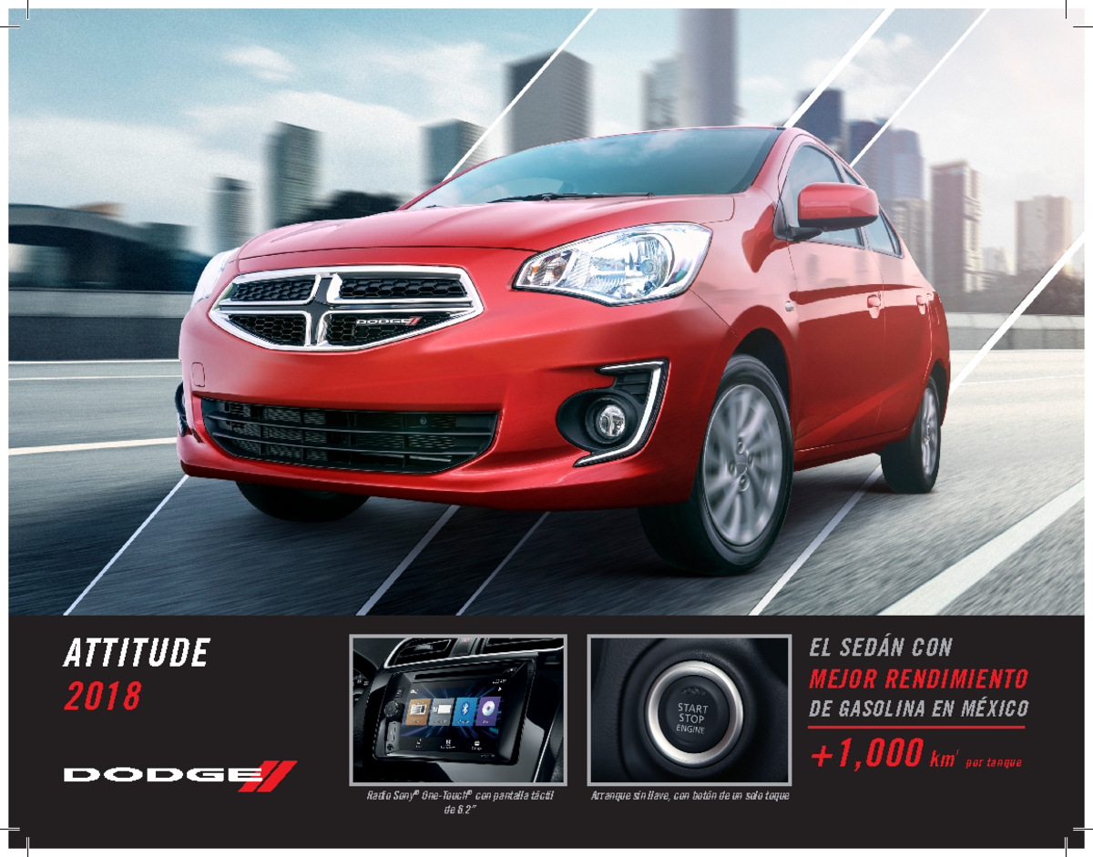 Dodge Attitude Ficha Tecnica - ATTITUDE 2018 EL CON MEJOR RENDIMIENTO