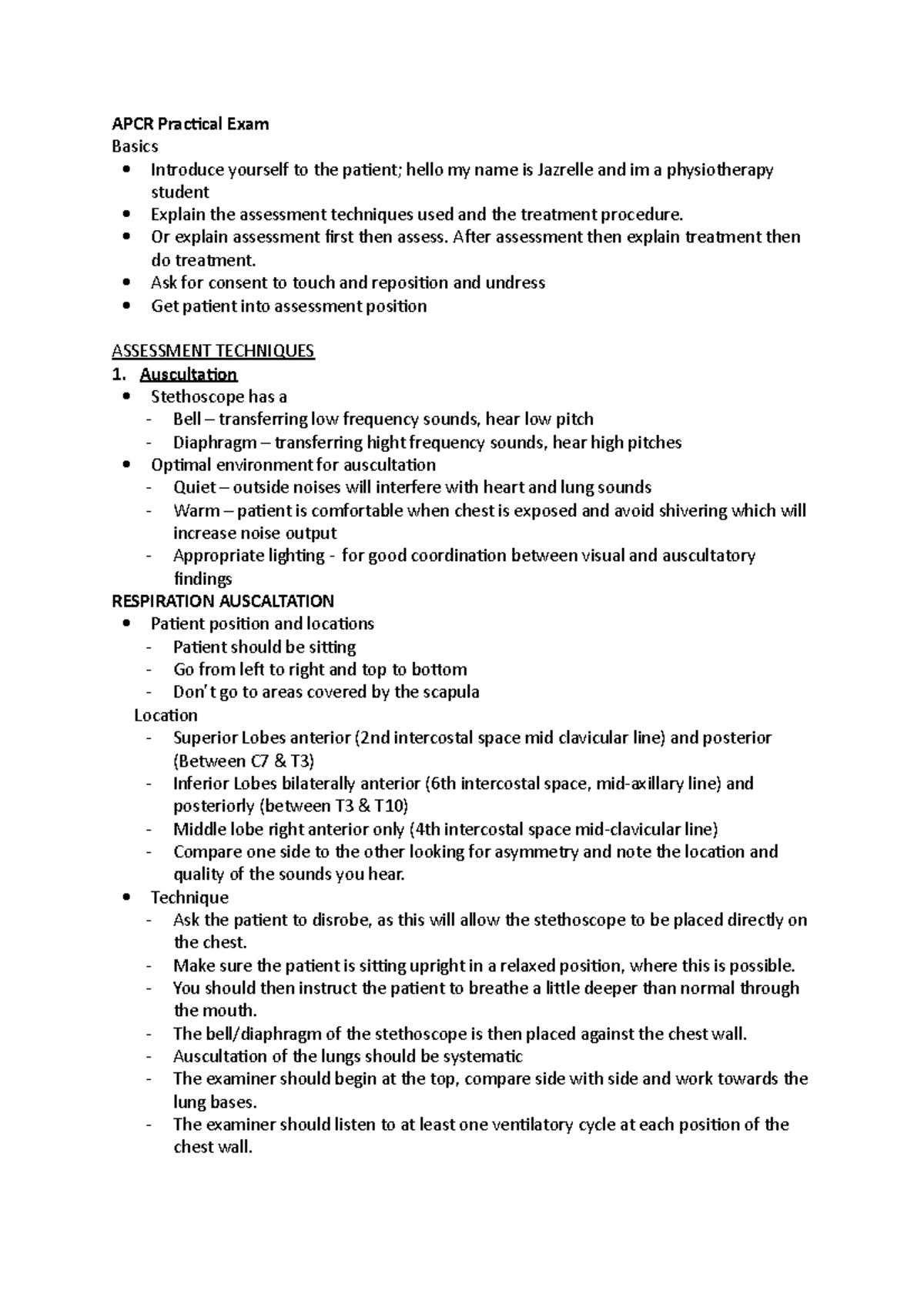 APCR Practical Exam - Techniques for Assessment & Treatment in APCR ...