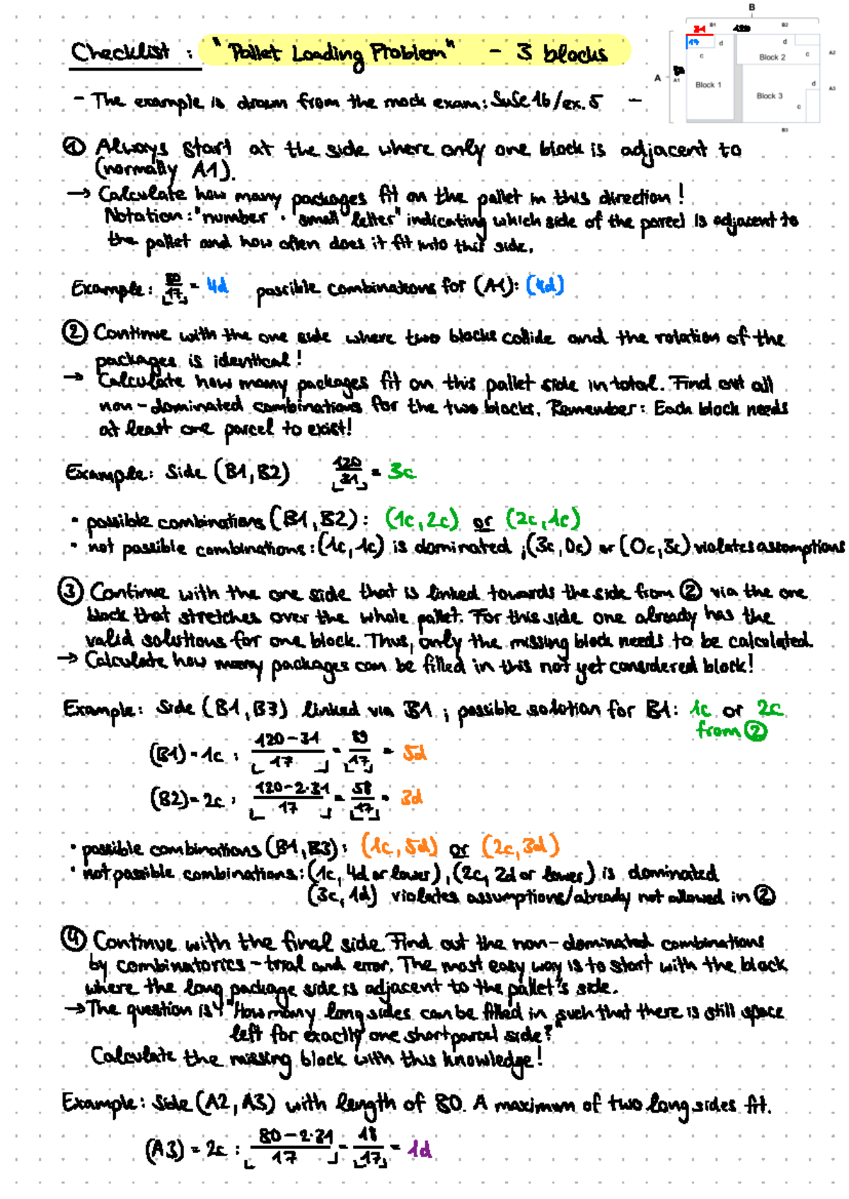 Checklist- Pallet Loading Problem 3 Blocks - 31 128 Checklist : "Pallet ...