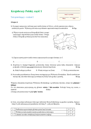 Sprawdzian Geografia Sasiedzi Polski Nowa Era Gr A