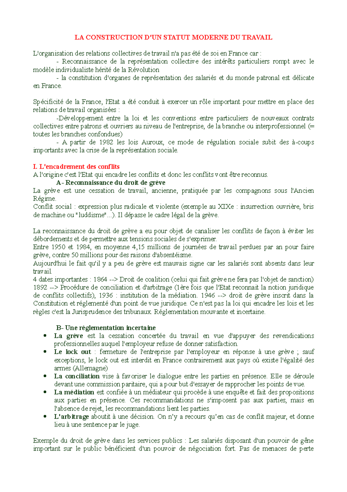 9. La construction d'un statut moderne du travail - LA CONSTRUCTION D ...