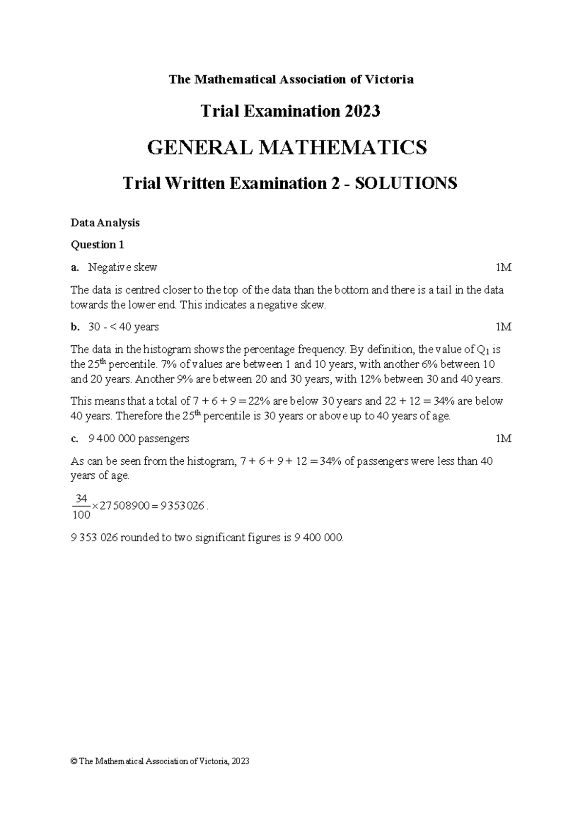 General maths formula sheet for vce year 12 exam gm 2023 studocu