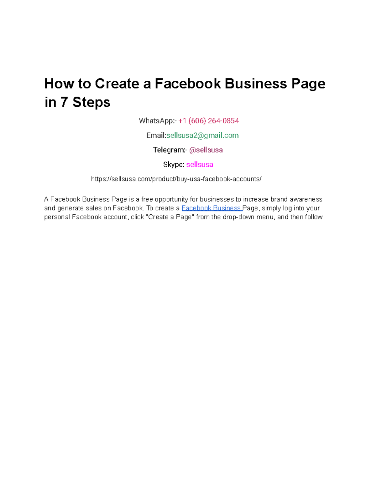 How to Create a Facebook Business Page in 7 Steps - How to Create a ...