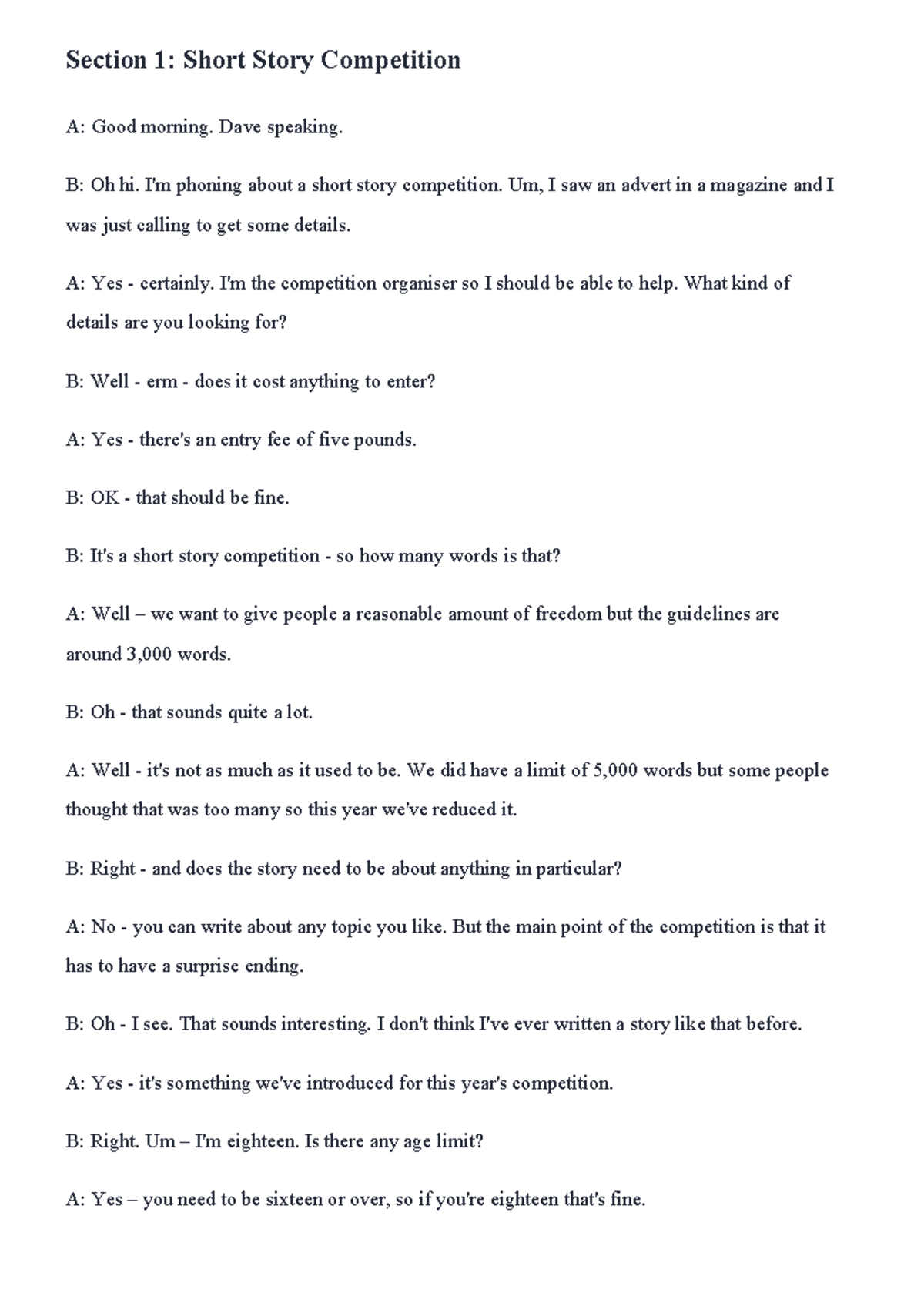 Short Story Competition Details and Presentation Tips - Test 2 - Studocu