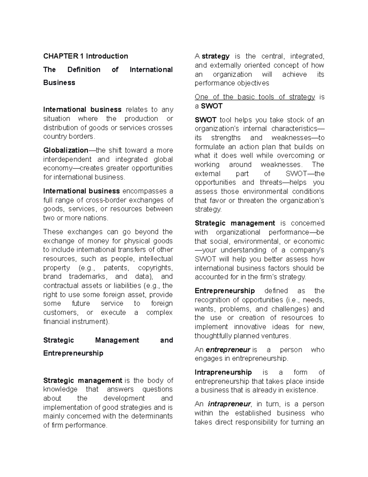 International Business and Trade Overview (IBAT Reviewer 1) - Studocu