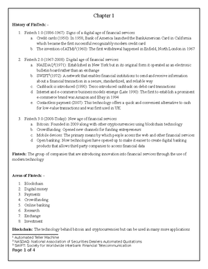 Summary Chapter 4&5 (Fundamentals of Fin Tech) - Chapter 4& 5G (5th ...