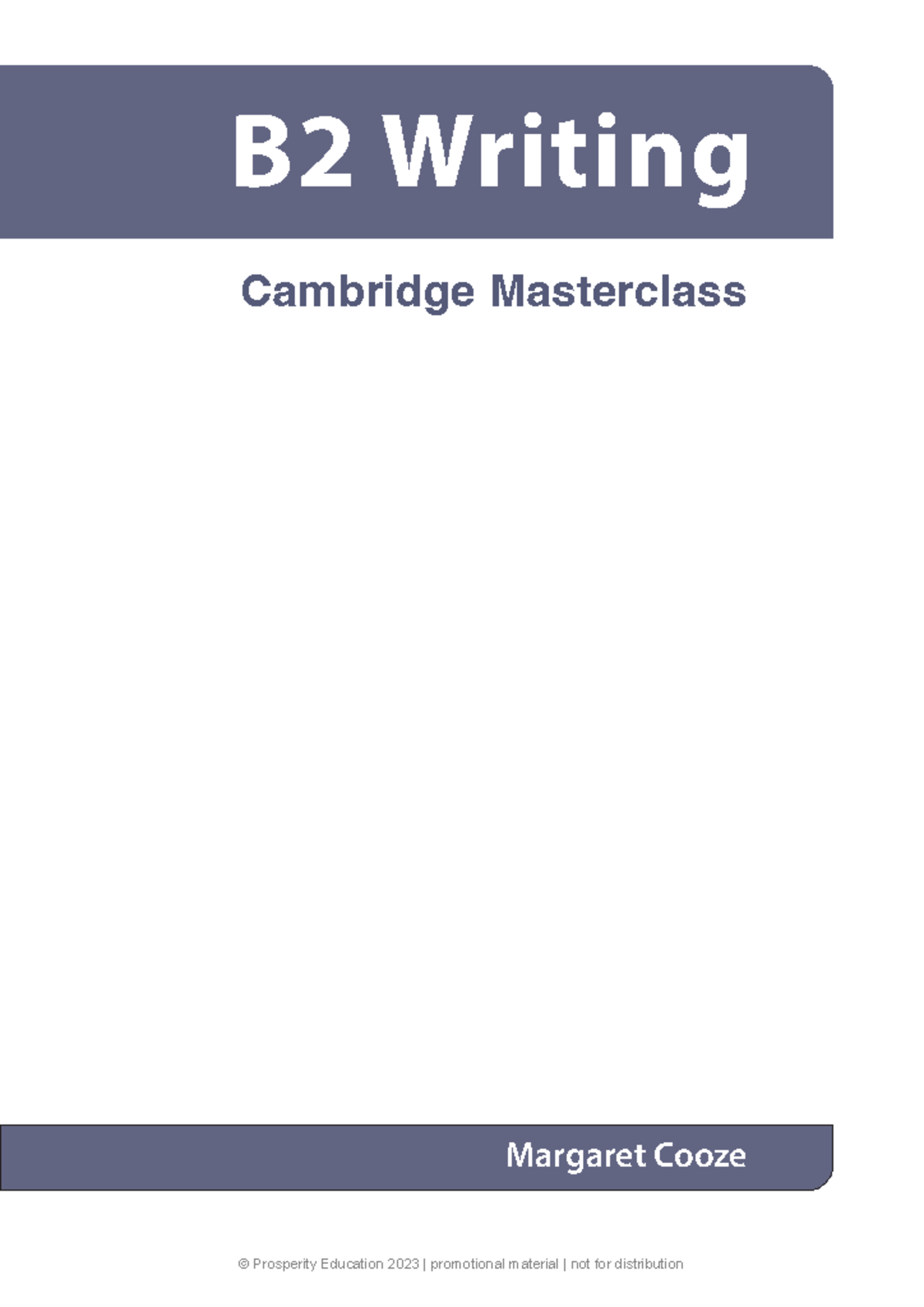 B2 Writing Masterclass: Essay Samples & Guidance for FCE Exam - Studocu