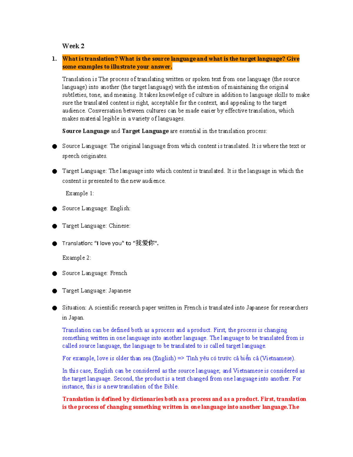 Translation theory is the study of the methods - Week 2 1. What is ...