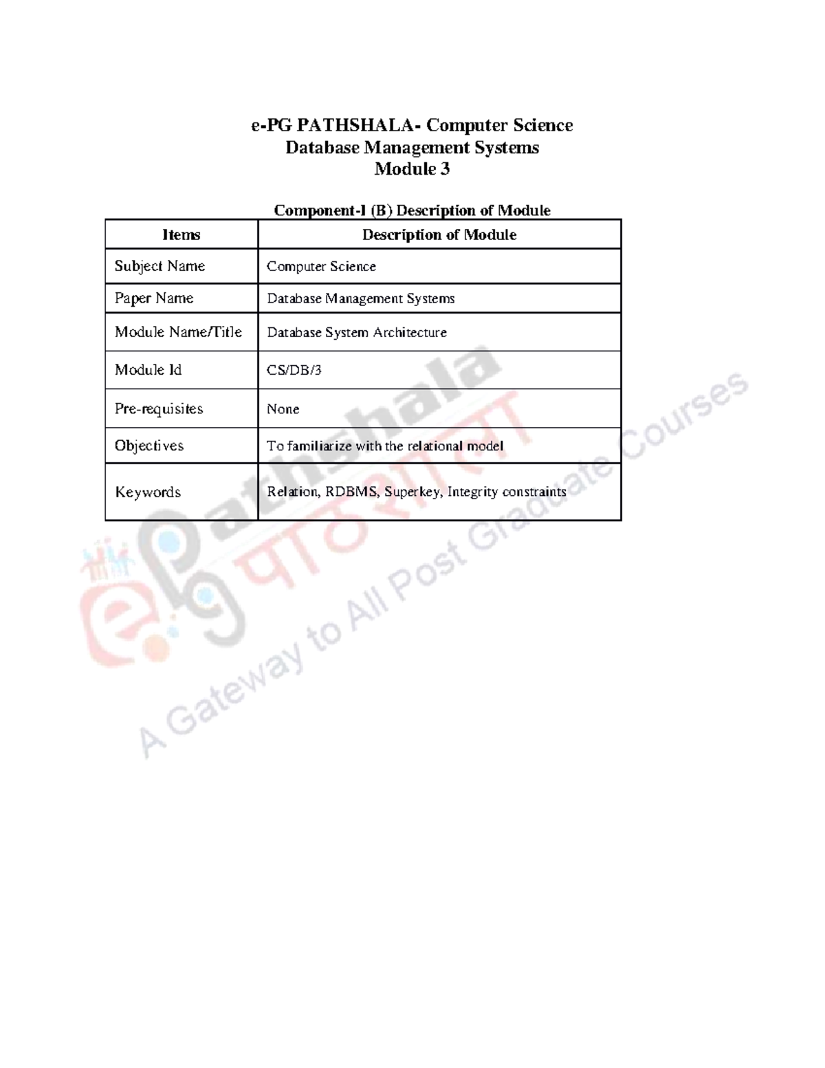 Database Management Systems Module 3 Overview (CS DBMS) - Studocu