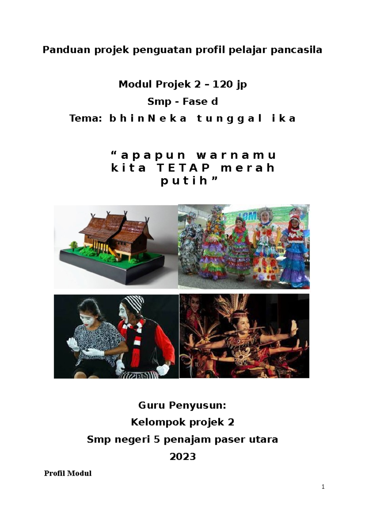 Modul Projek 2: Bhinneka Tunggal Ika - Panduan Kegiatan dan Aktivitas ...