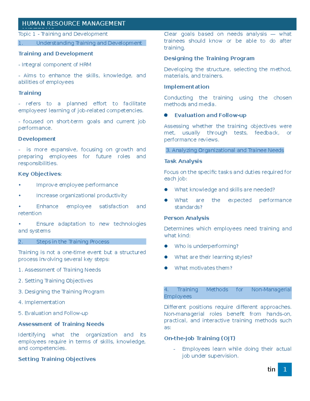 HRM - Key Lessons and Historical Developments in Human Resource ...