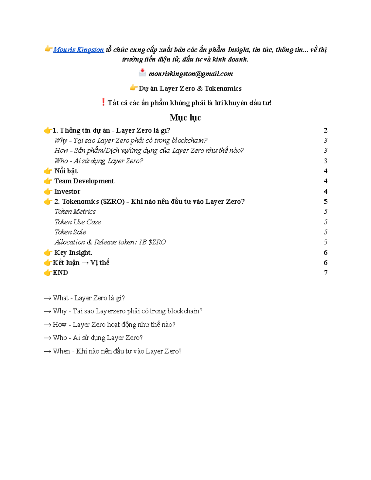 Báo cáo Dự Án Blockchain: Layer Zero & Tokenomics - Assignment - Studocu