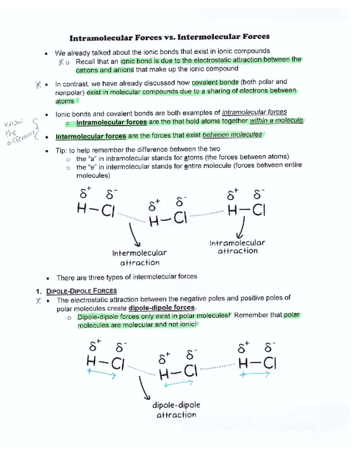 1.10 Intermolecular vs Intramolecular Forces: Key Concepts and Examples ...