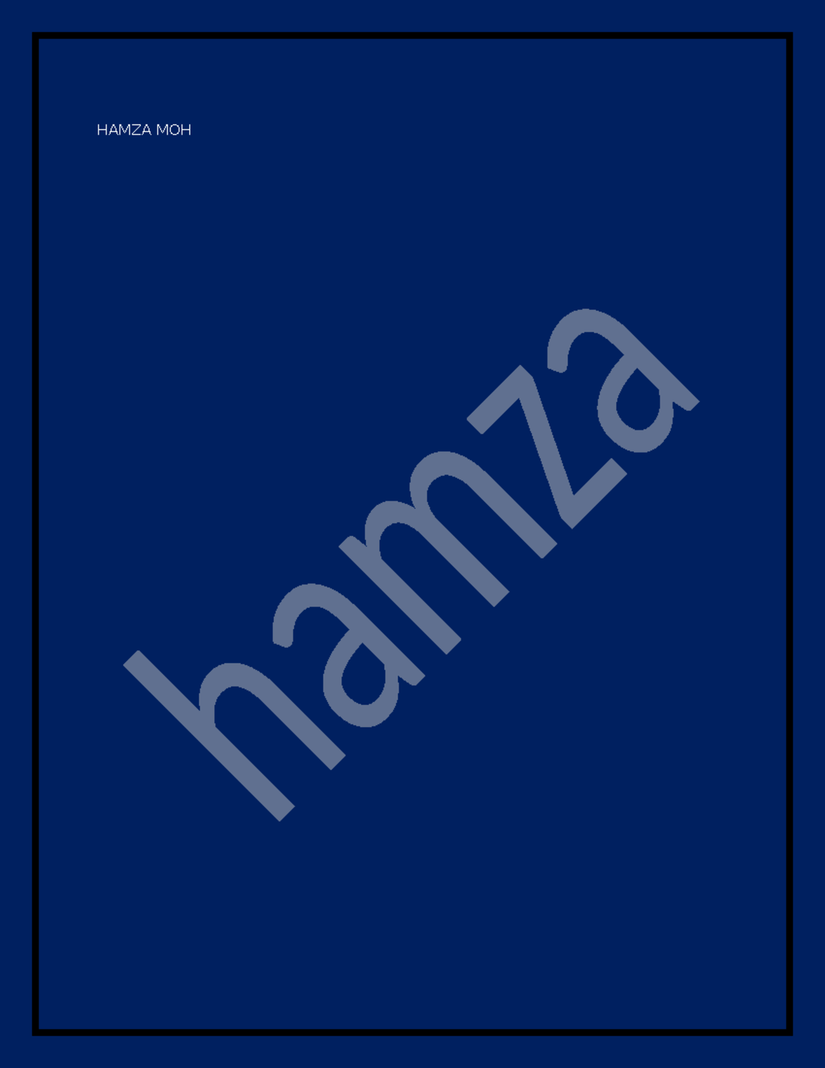 Hamza MOH - 001 - computer cience - HAMZA - Studocu