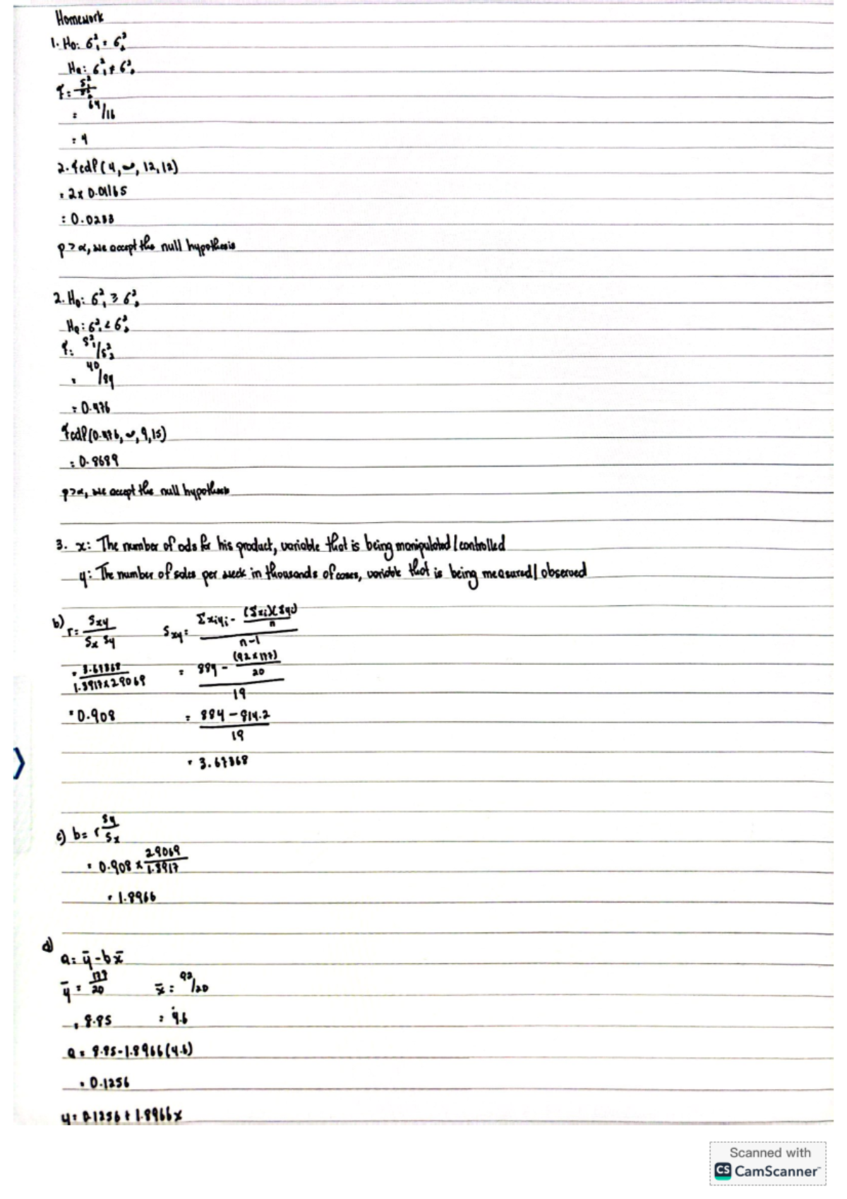 Math assignment 16 - Solutions to problems - Homework 1. Ho: 6: 6 6 He ...