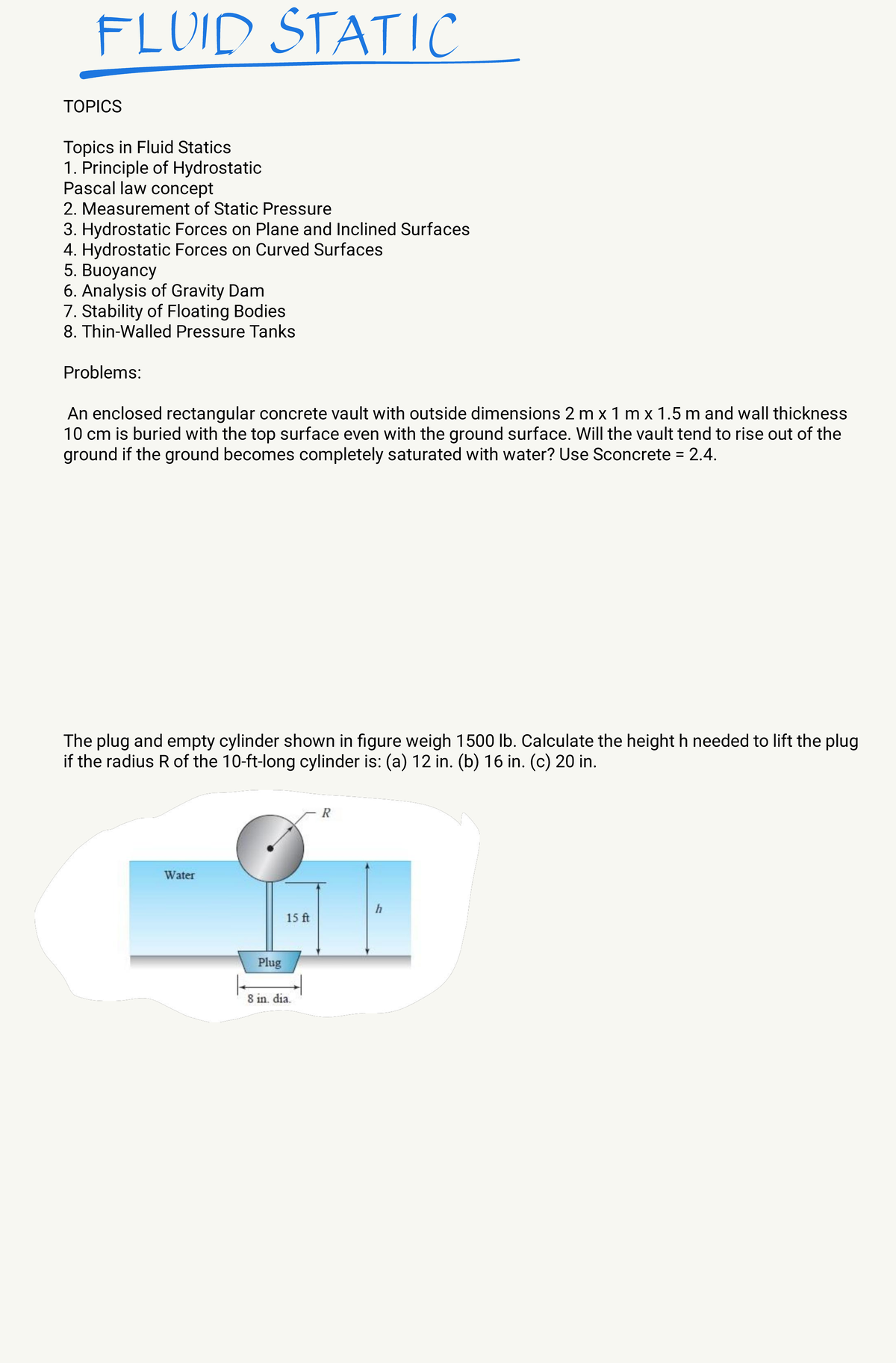 Hydraulics Review: Key Concepts & Problems 240906 133113 - Studocu