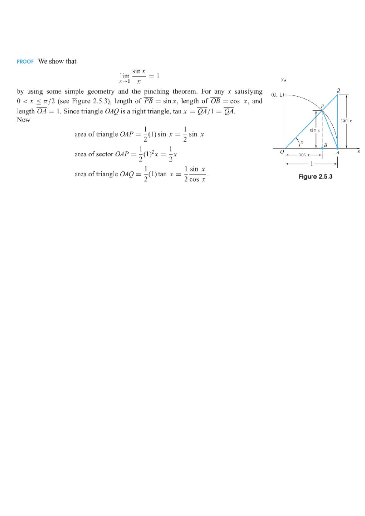 Limit Proof Using Geometry and the Pinching Theorem - Studocu