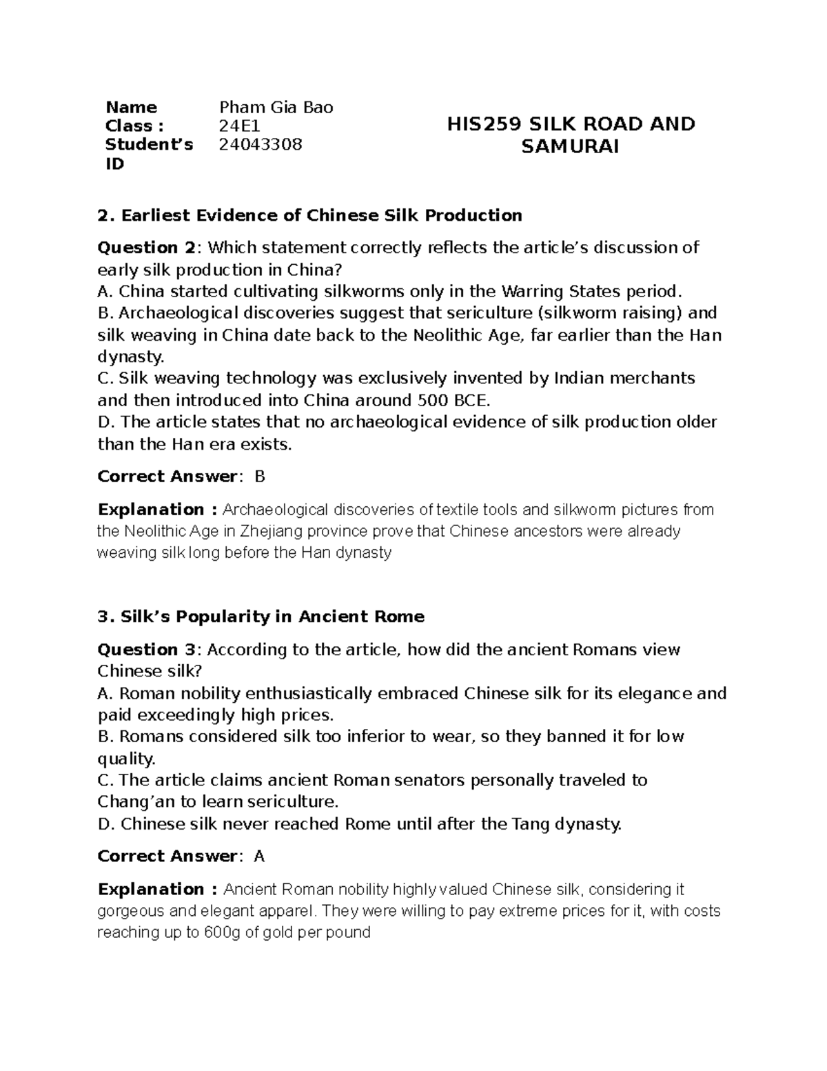 HIS259 Week 4 Lecture: Cultural Exchange in Sino-Western Silk Trade ...