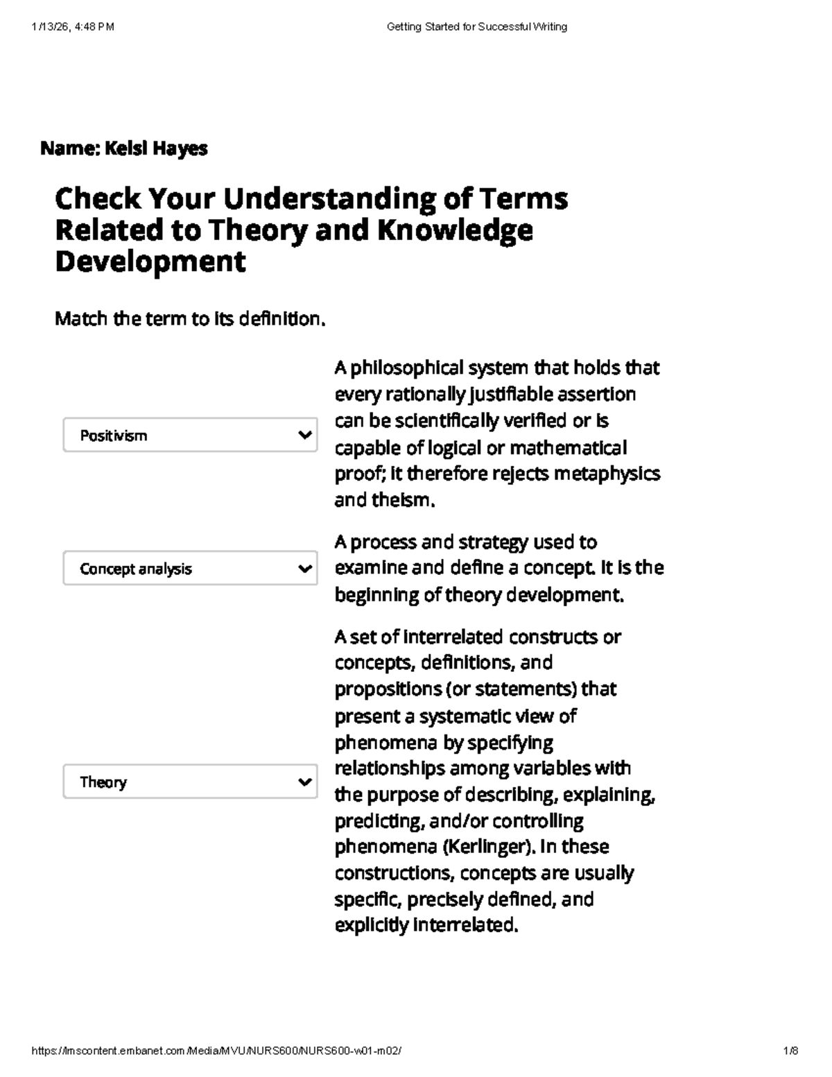 Theory Development and Citation Skills - Assignment 1 - Studocu