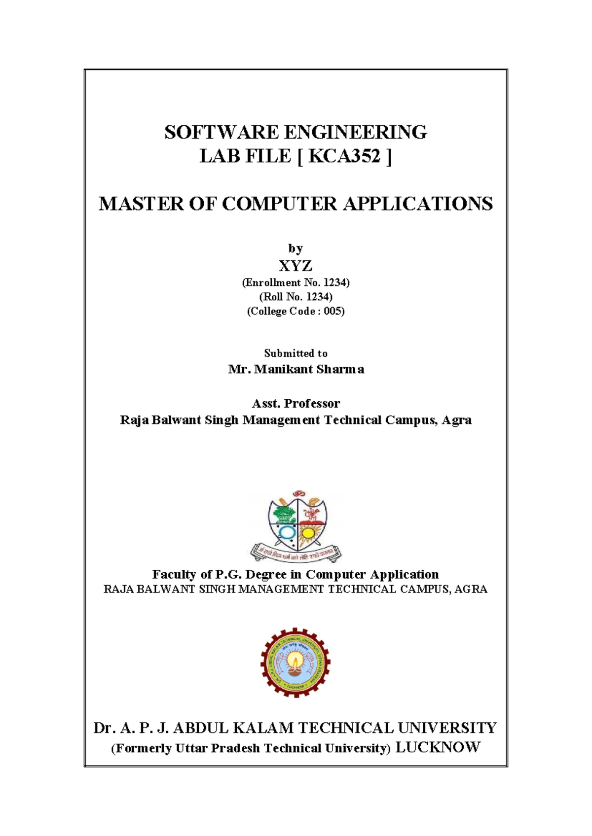 Finalsoftware Engineering Lab - SOFTWARE ENGINEERING LAB B., Semester ...