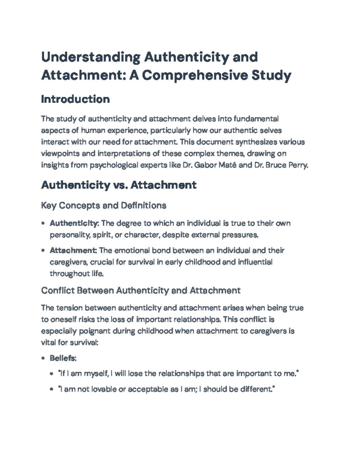 Authenticity vs. Attachment: Insights from Psychological Experts ...