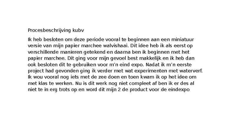 Kopie van Kubv Proces: Miniatuur Papier Machée Project - Studeersnel