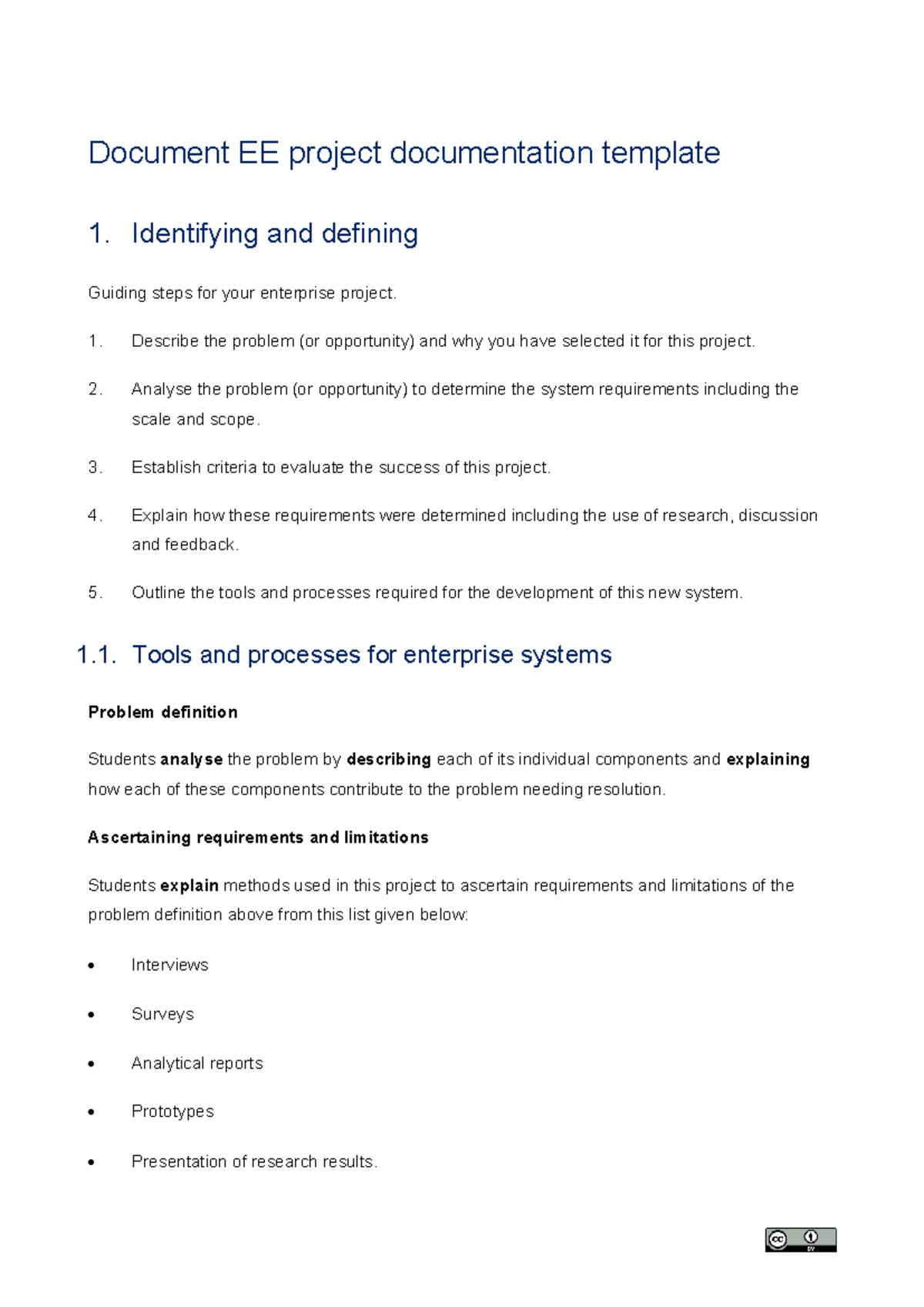 DOC EE - Enterprise Project Documentation Template and Guidelines - Studocu