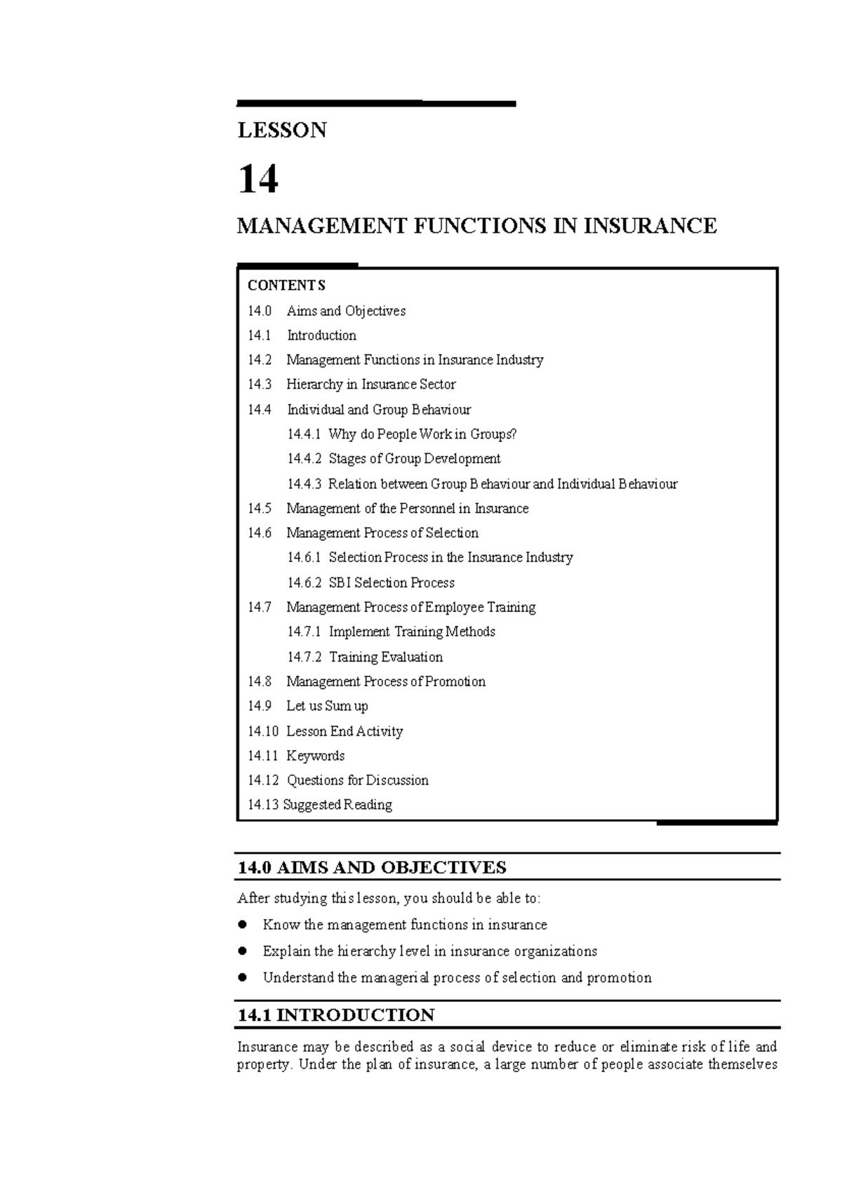 Management Functions in Insurance: Course Overview and Insights - Studocu