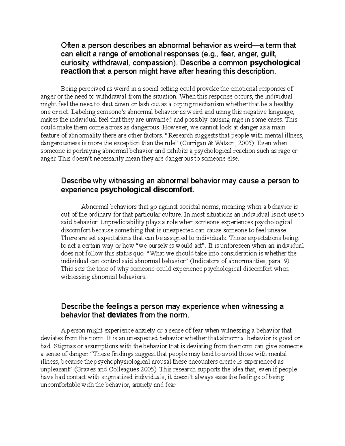 Defining Abnormal Behavior: A Comprehensive Module 1 Assignment - Studocu