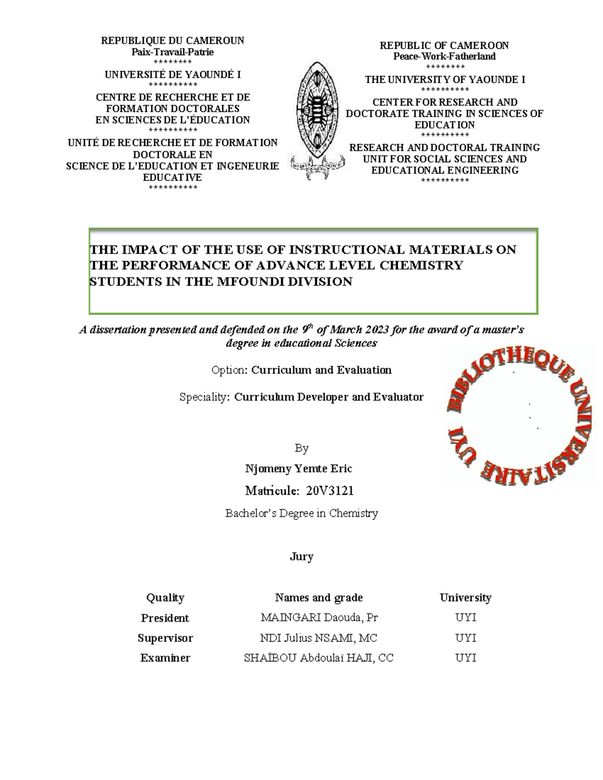 Impact of Instructional Materials on A-Level Chemistry Performance in ...