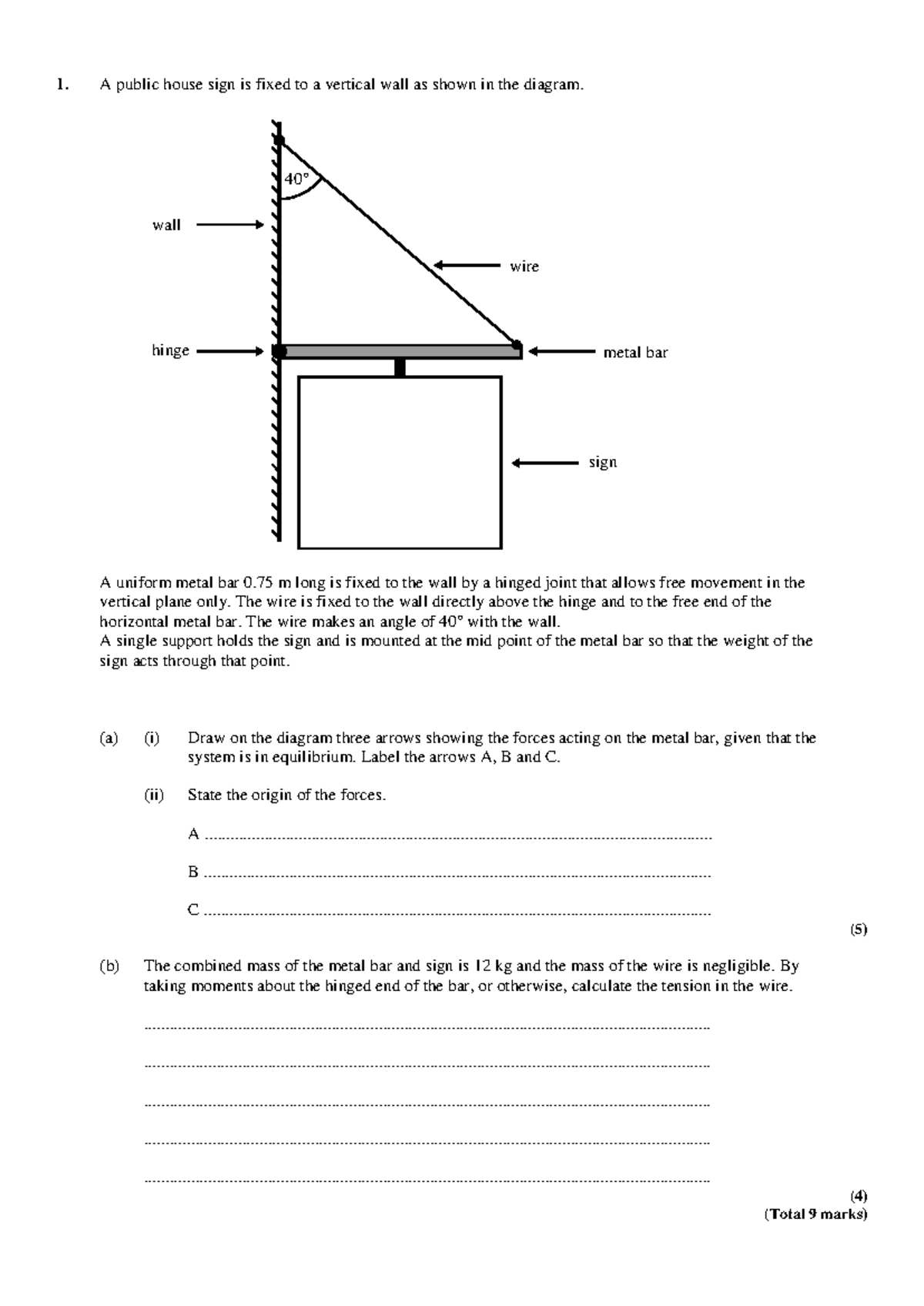 Unit 2 Physics Practice Questions - Forces & Waves Analysis - Studocu