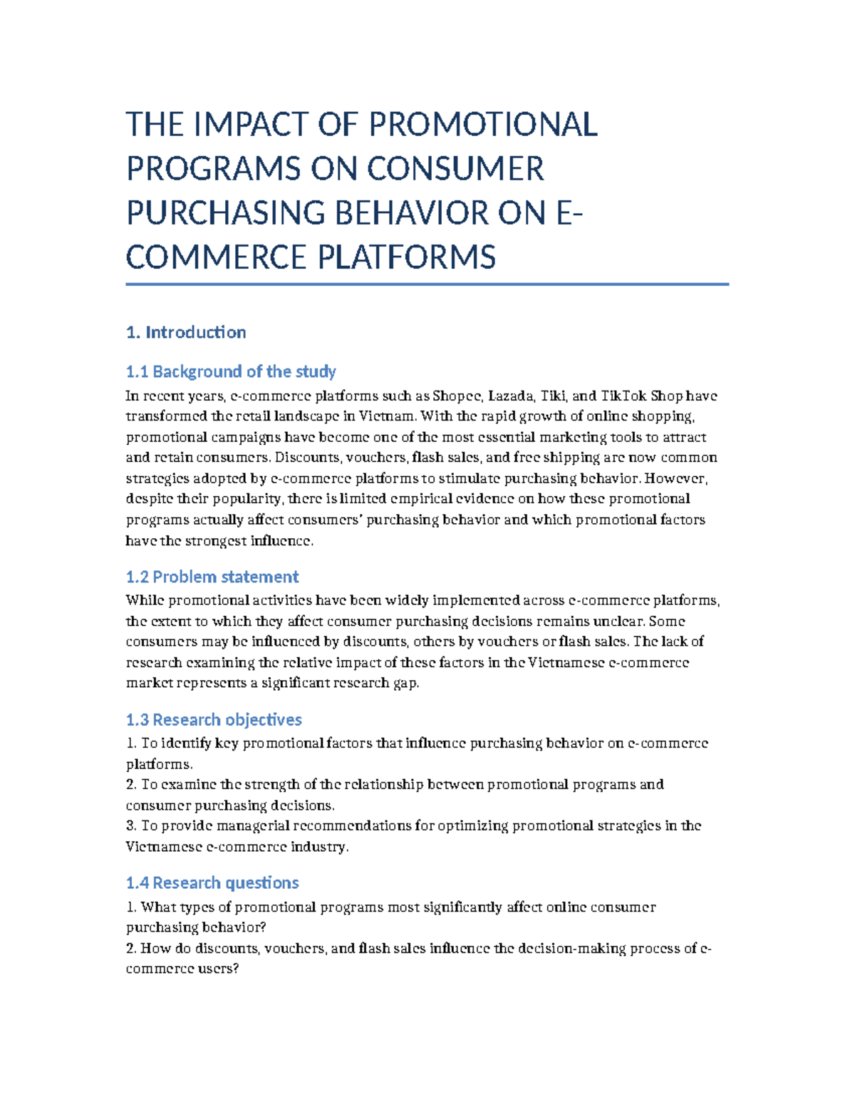 The Impact of Promo Programs on Consumer Behavior in E-Commerce ...