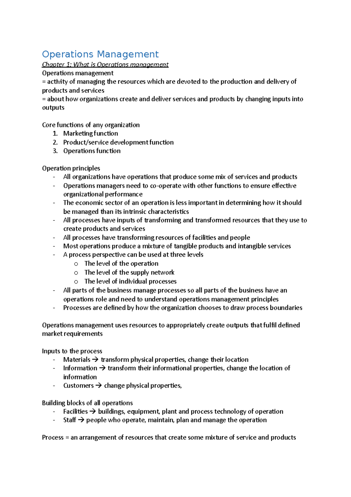 Operations Management Overview: Key Concepts & Principles in OM ...