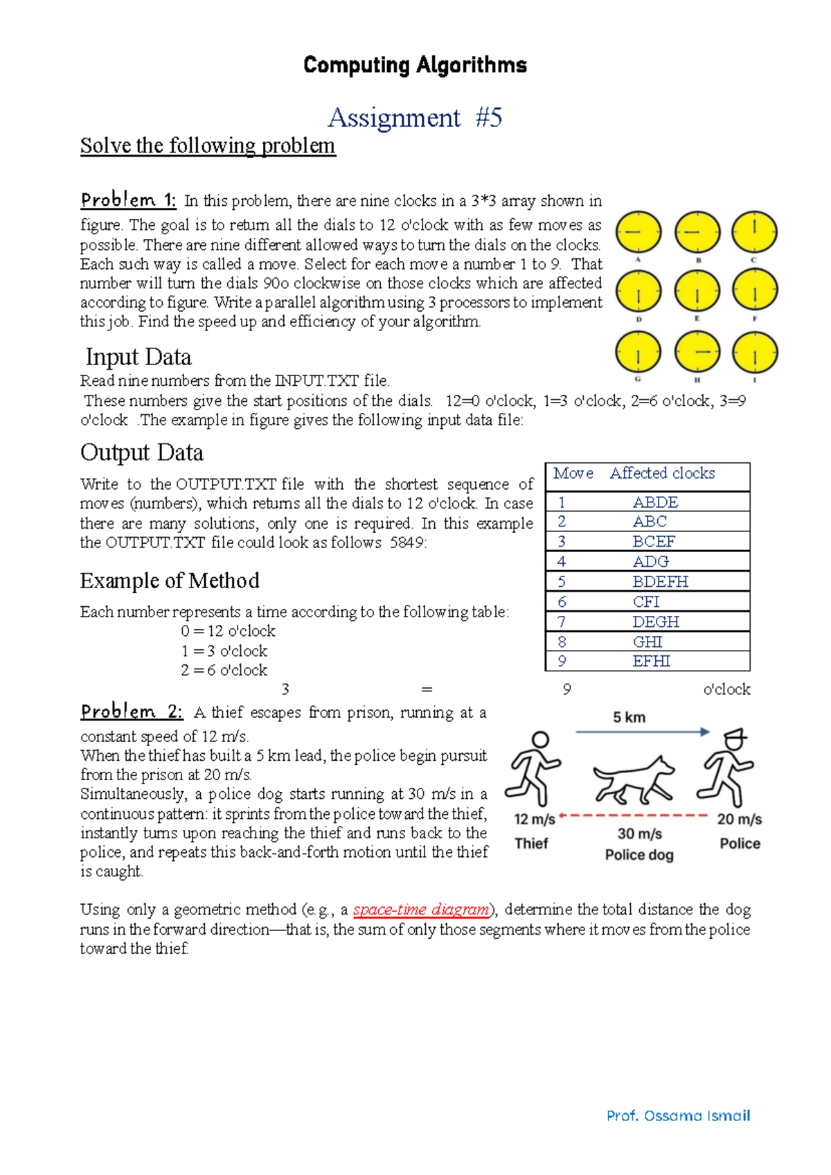 FSC - Computing Algorithms Assignment: Clock Dials & Thief Pursuit ...