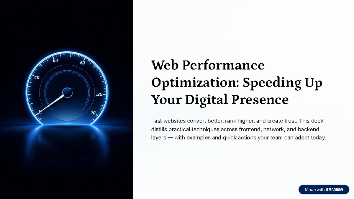 Web Performance Optimization (WPO) Techniques for Faster Websites - Studocu