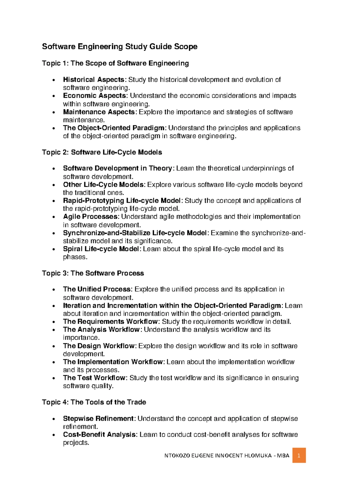 Comprehensive Guide to SE Concepts & Principles (CS101) - Studocu